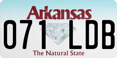 AR license plate 071LDB