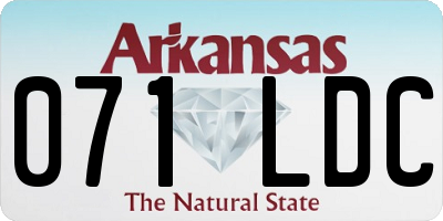 AR license plate 071LDC