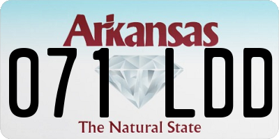 AR license plate 071LDD