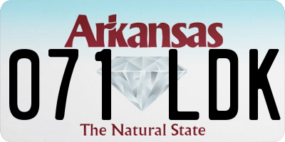 AR license plate 071LDK