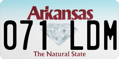 AR license plate 071LDM