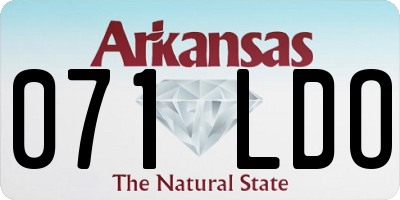 AR license plate 071LDO