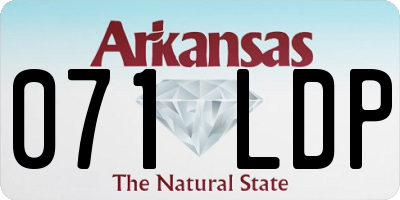AR license plate 071LDP