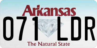 AR license plate 071LDR