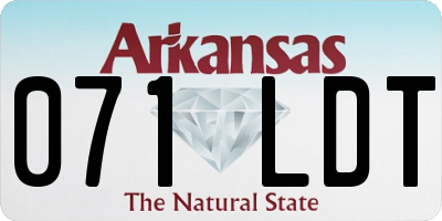 AR license plate 071LDT