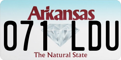 AR license plate 071LDU