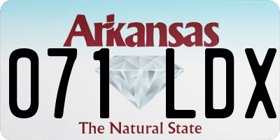 AR license plate 071LDX