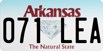 AR license plate 071LEA