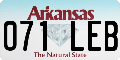 AR license plate 071LEB