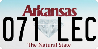 AR license plate 071LEC
