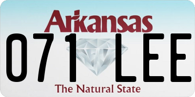 AR license plate 071LEE