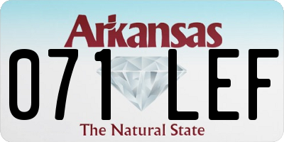 AR license plate 071LEF