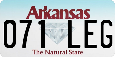 AR license plate 071LEG