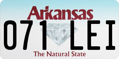 AR license plate 071LEI