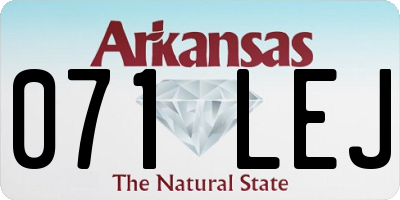 AR license plate 071LEJ