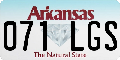 AR license plate 071LGS