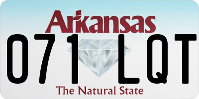 AR license plate 071LQT