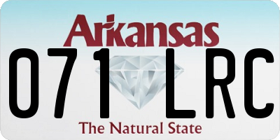 AR license plate 071LRC
