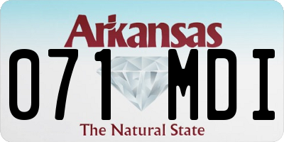 AR license plate 071MDI