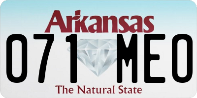 AR license plate 071MEO
