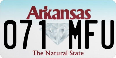 AR license plate 071MFU