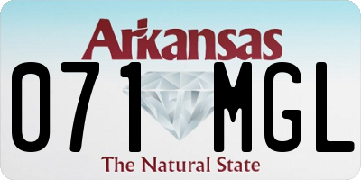 AR license plate 071MGL