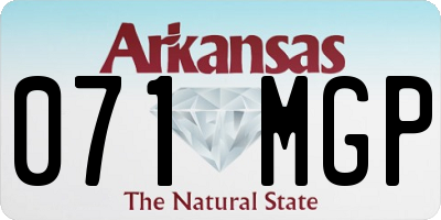 AR license plate 071MGP