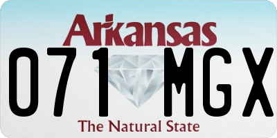AR license plate 071MGX