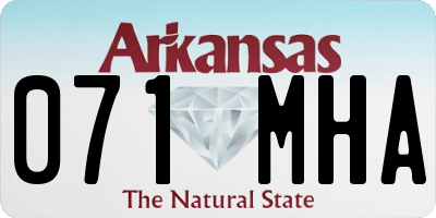 AR license plate 071MHA