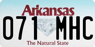 AR license plate 071MHC