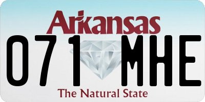 AR license plate 071MHE