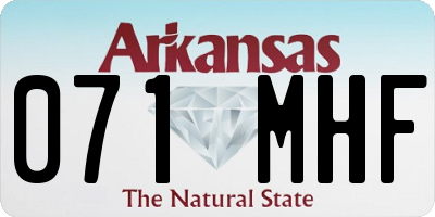 AR license plate 071MHF