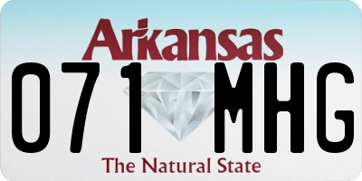 AR license plate 071MHG