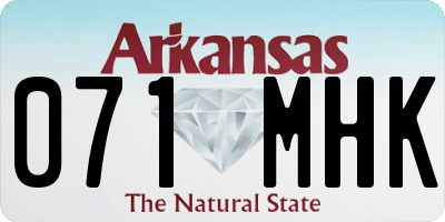 AR license plate 071MHK