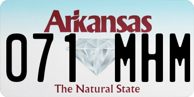 AR license plate 071MHM