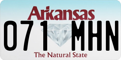 AR license plate 071MHN