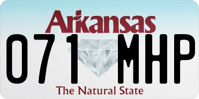 AR license plate 071MHP