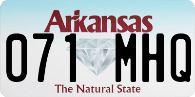 AR license plate 071MHQ