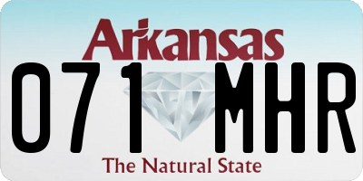AR license plate 071MHR
