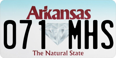 AR license plate 071MHS