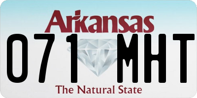 AR license plate 071MHT