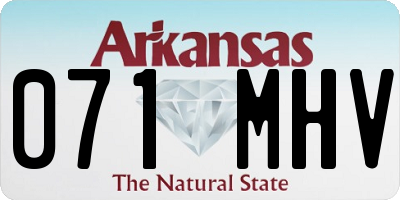AR license plate 071MHV
