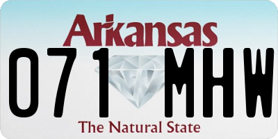 AR license plate 071MHW