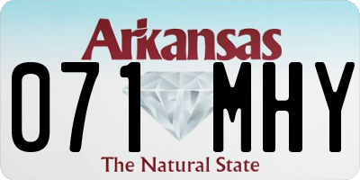 AR license plate 071MHY