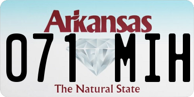 AR license plate 071MIH