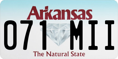AR license plate 071MII