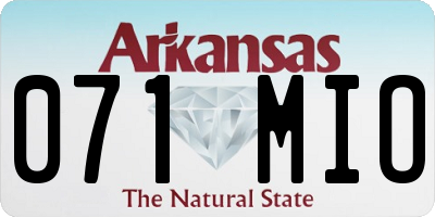 AR license plate 071MIO