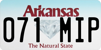 AR license plate 071MIP