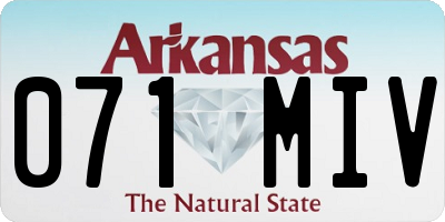 AR license plate 071MIV