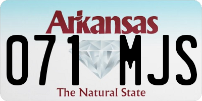 AR license plate 071MJS